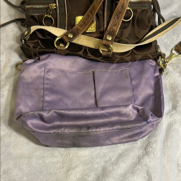 COACH Poppy 13843 Brown Tote Bag - Picture 11 of 15